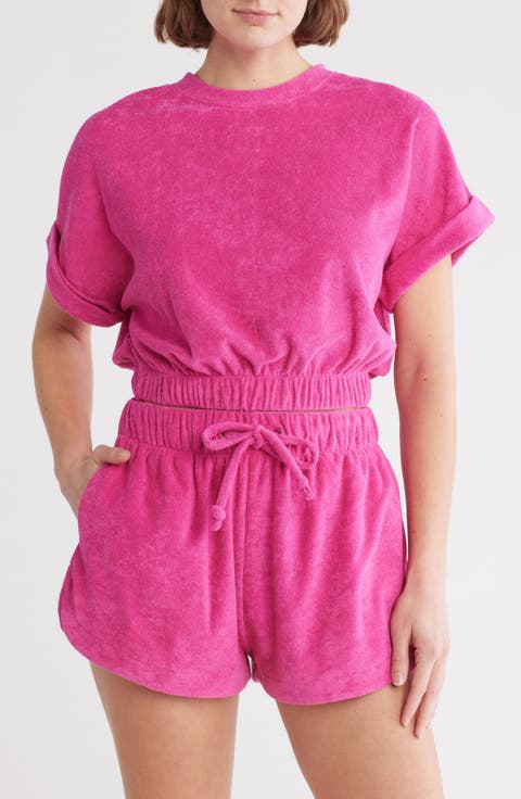 Elastic Hem Cover-Up Crop Top