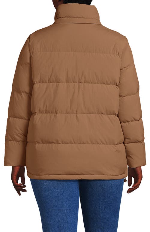 Lands' End Wide Channel 600 Down Puffer Jacket In Brown