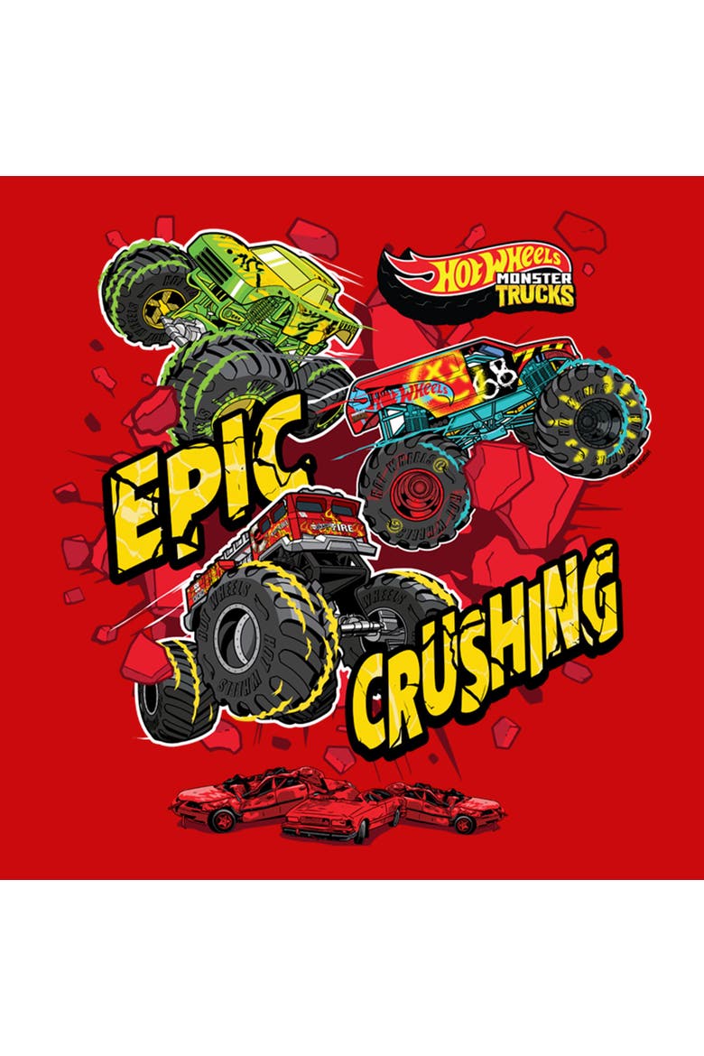 Boys Hot Wheels Epic Crushing Cars T Shirt, Alternate, color, Red