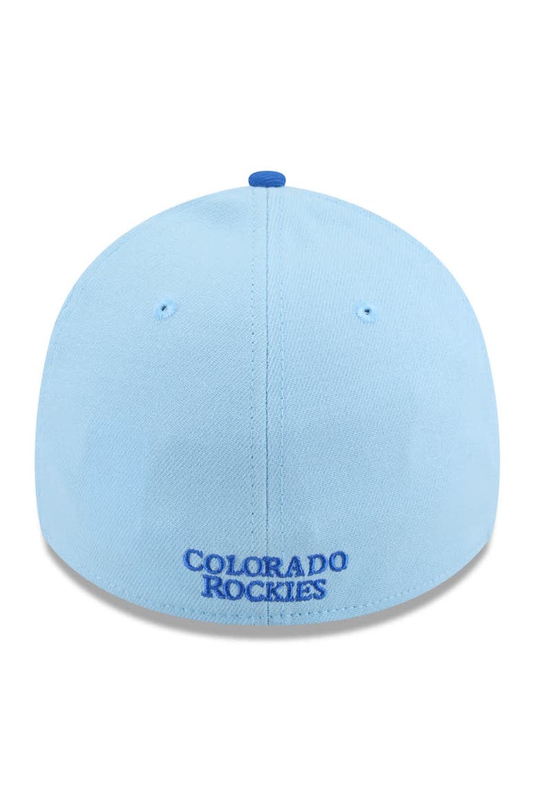 Men's New Era Light Blue/Blue Colorado Rockies 2025 Fourth of July 39THIRTY Flex Hat, Alternate, color, Light Blue