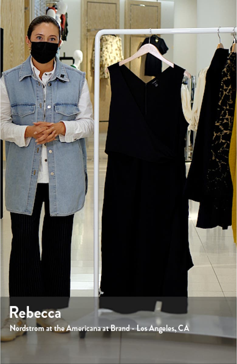 Satin Mix Media Sleeveless Dress, sales video thumbnail