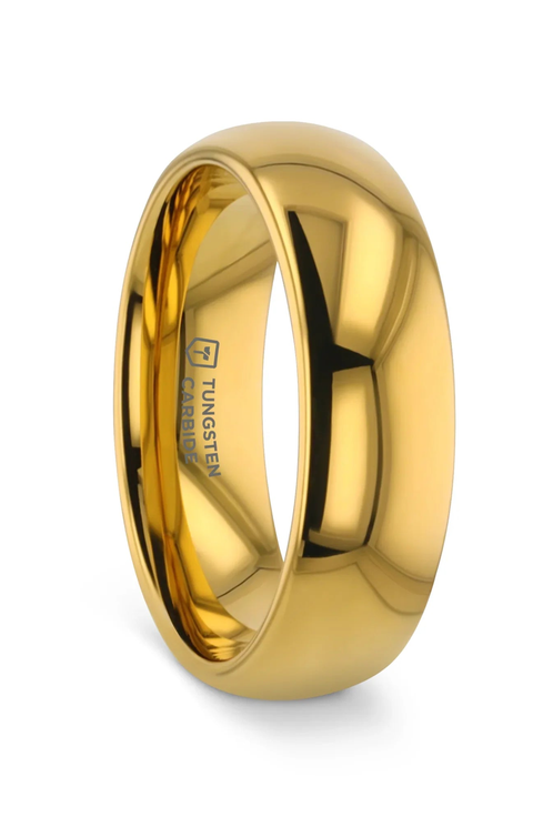 Traditional Domed Tungsten Carbide Wedding Ring