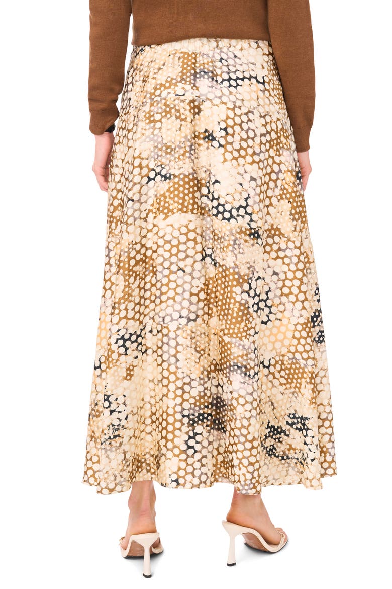 Elastic Waist Full Skirt, Alternate, color, TOBACCO BROWN