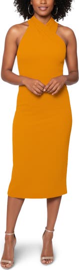bingham halter midi dress Jasmine Halter Midi Dress ~ Dusty Blush Crisp M main image 1