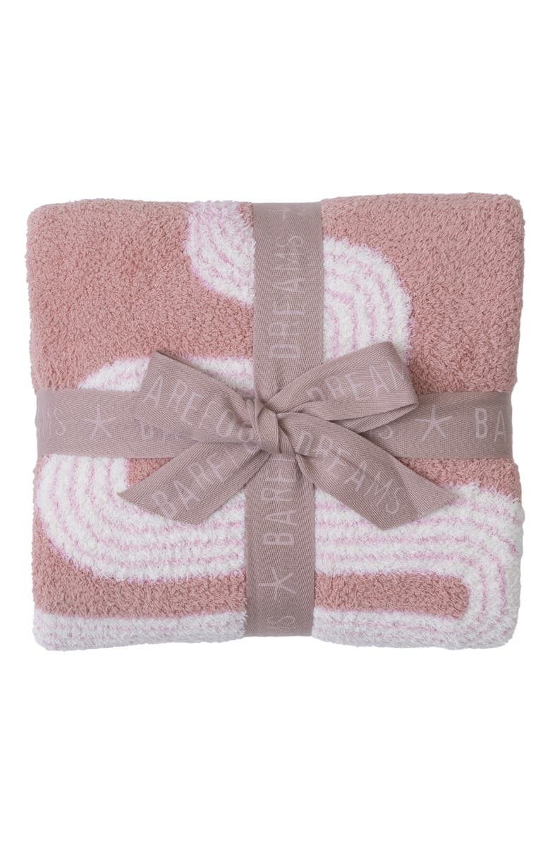Barefoot Dreams<sup>®</sup> Snake Jacquard CozyChic<sup>®</sup> Stroller Blanket, Alternate, color, Dusty Coral Multi