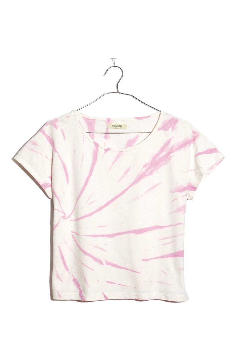 Madewell Cap Sleeve Tie Dye Boxy Organic Cotton T-Shirt, Main, color,