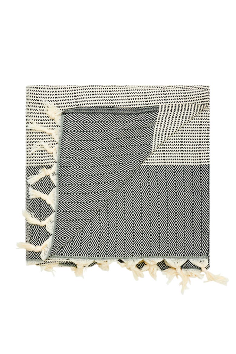 Casa Blanket / Throw, Alternate, color, El Nido Black / Off White