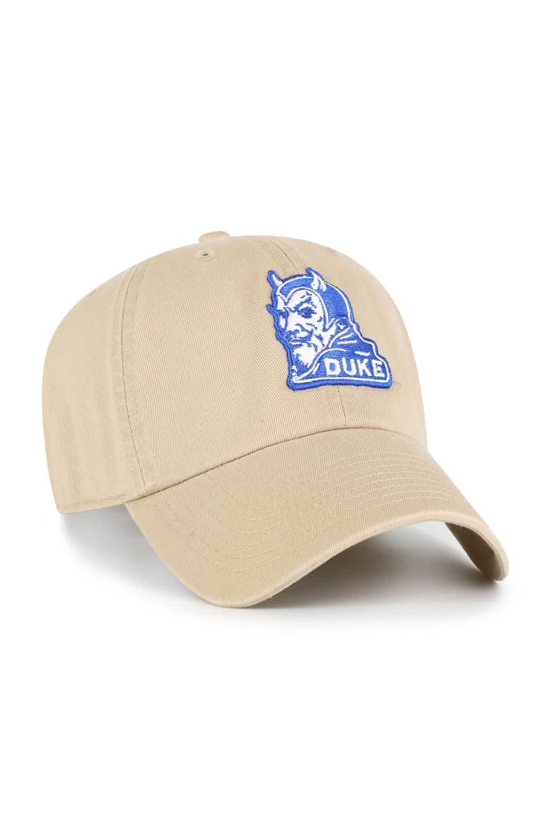 '47 Men's '47 Khaki Duke Blue Devils Vault Clean Up Adjustable Hat, Alternate, color, Khaki