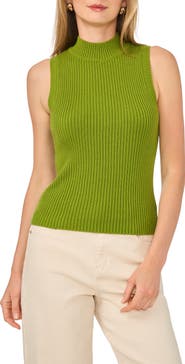 1.STATE Ribbed Mock Neck Sweater Tank
