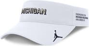 Jordan Brand Men's Jordan Brand White Michigan Wolverines 2025 On-Field Gameday Performance Ace Adjustable Visor