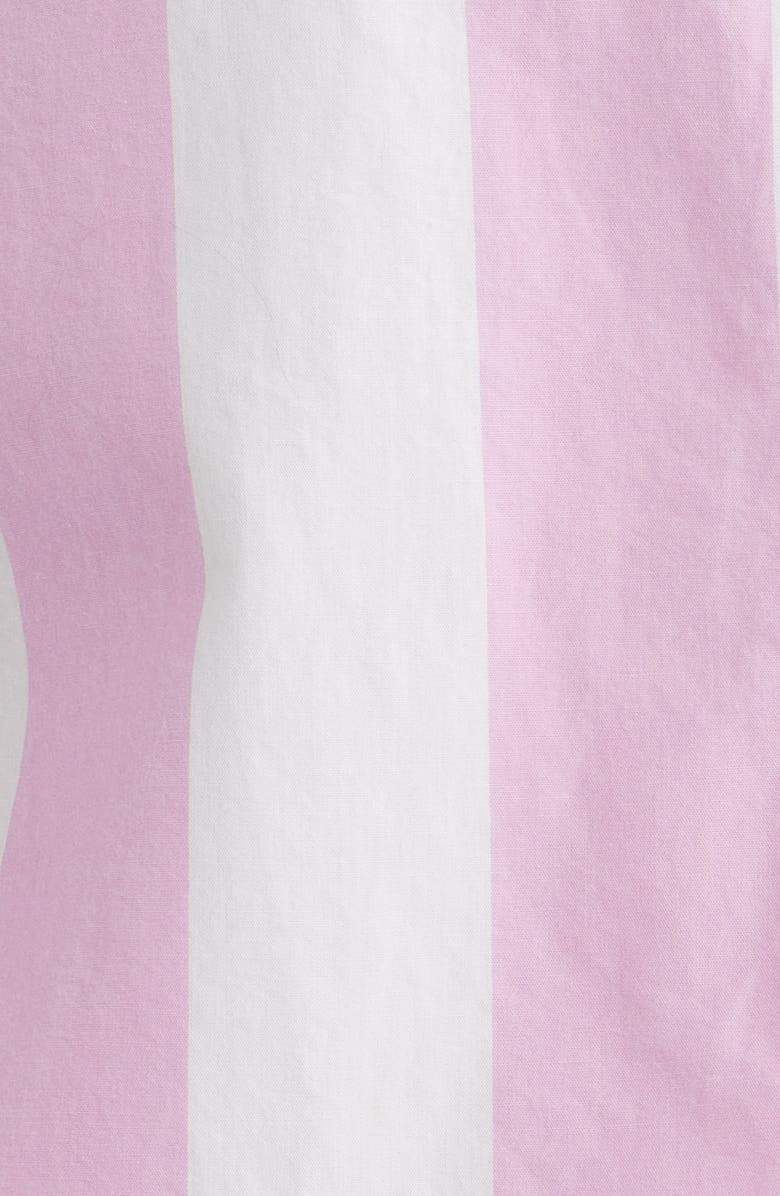 Nordstrom Oversize Stripe Cotton Short Pajamas, Alternate, color, Pink Lavender Cabana Stripe