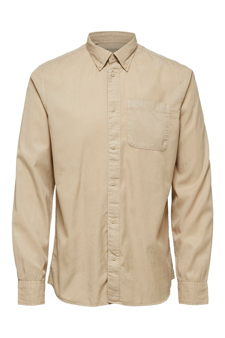 Rick Regular Fit Button-Down Shirt, Alternate, color, CROCKERY