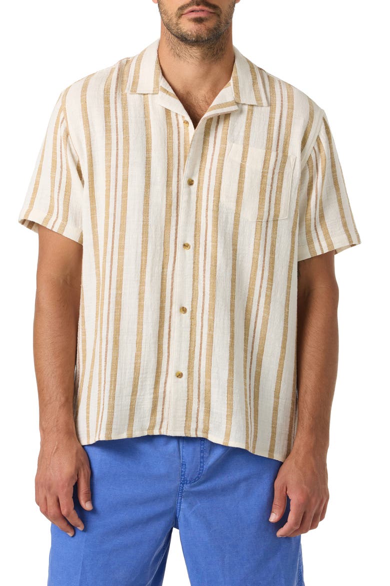 OG Stripe Camp Shirt, Main, color, TOFU