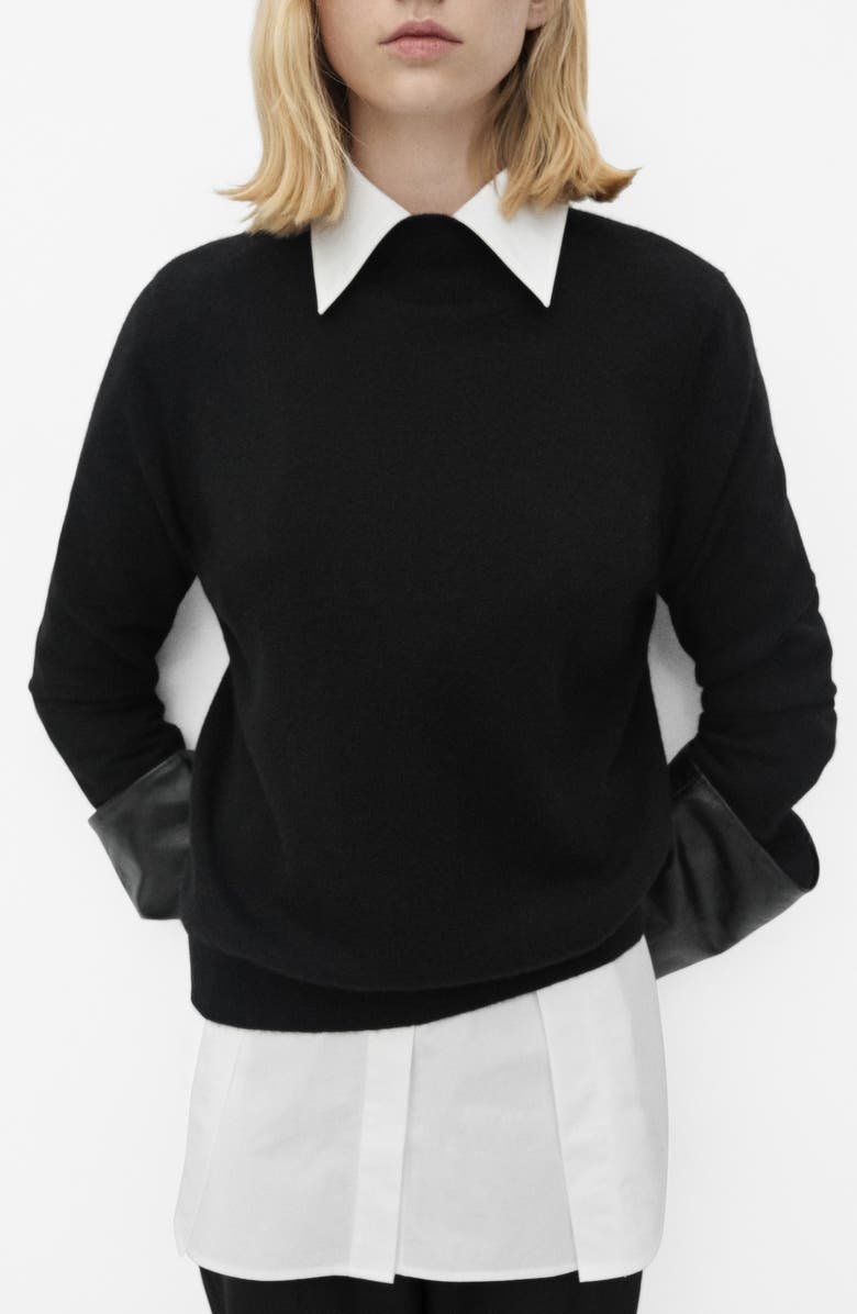 MANGO Cashmere Mock Neck Sweater, Main, color, 