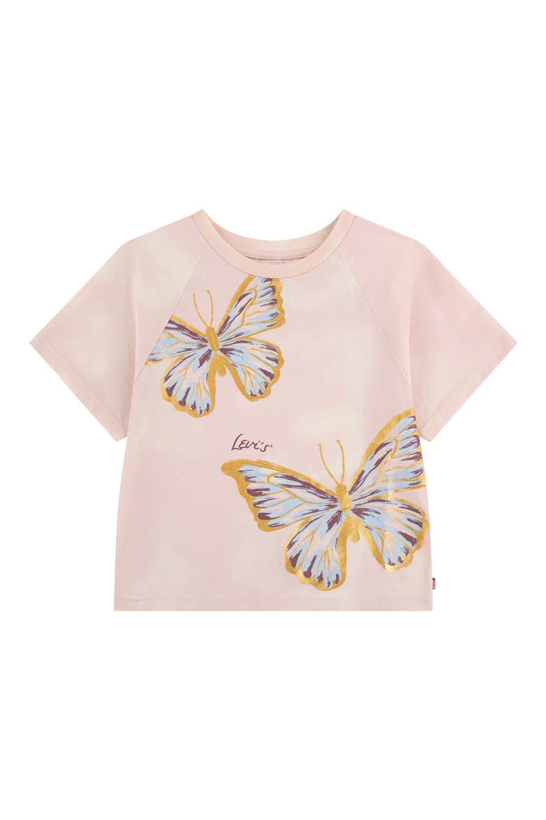 Kids' Raglan Oversized Short Sleeve Top, Main, color, CRYSTAL PINK