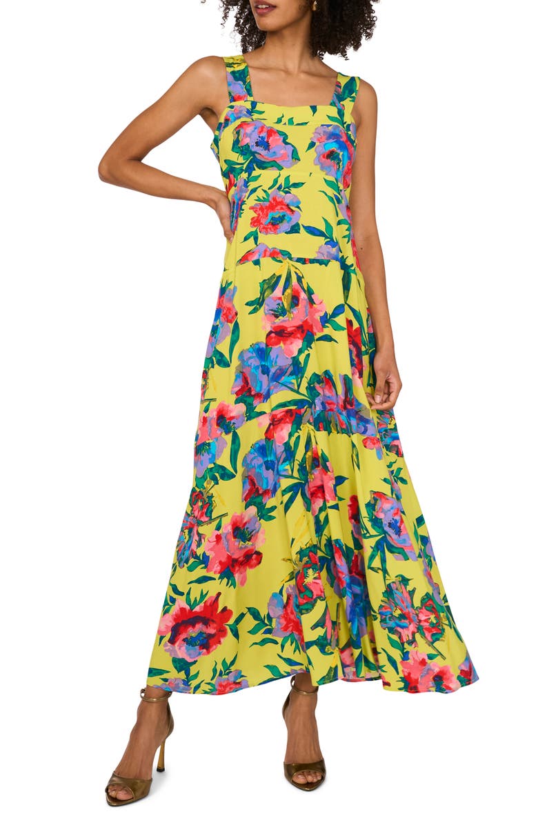Vince Camuto Floral Tiered Maxi Dress, Main, color, 