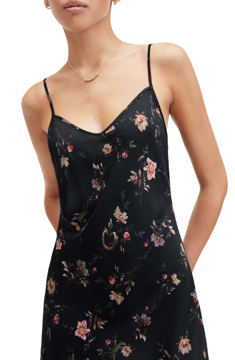 AllSaints Bryony Floral Print Slipdress, Alternate, color,