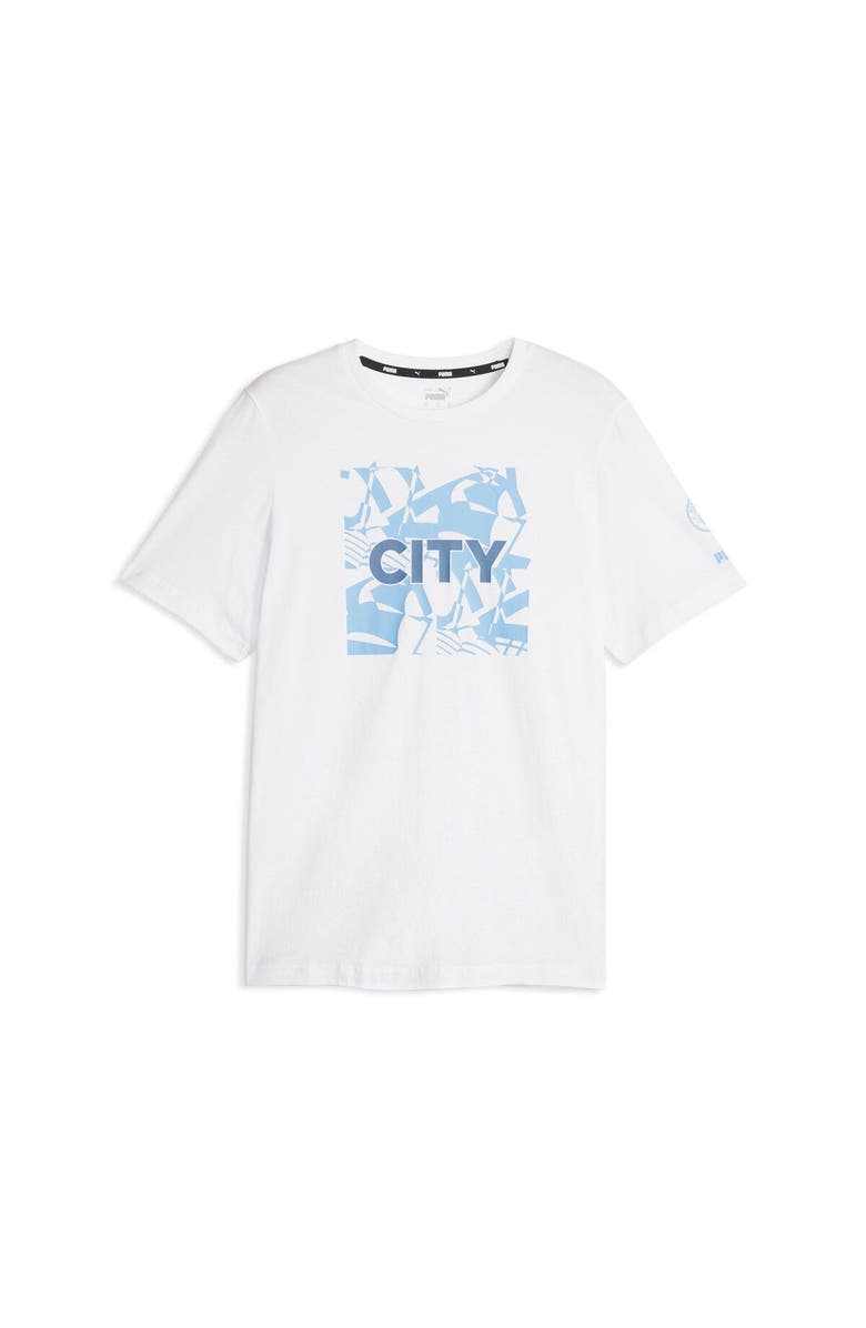 PUMA Men's Puma White Manchester City FtblCore Graphic T-Shirt, Alternate, color, White