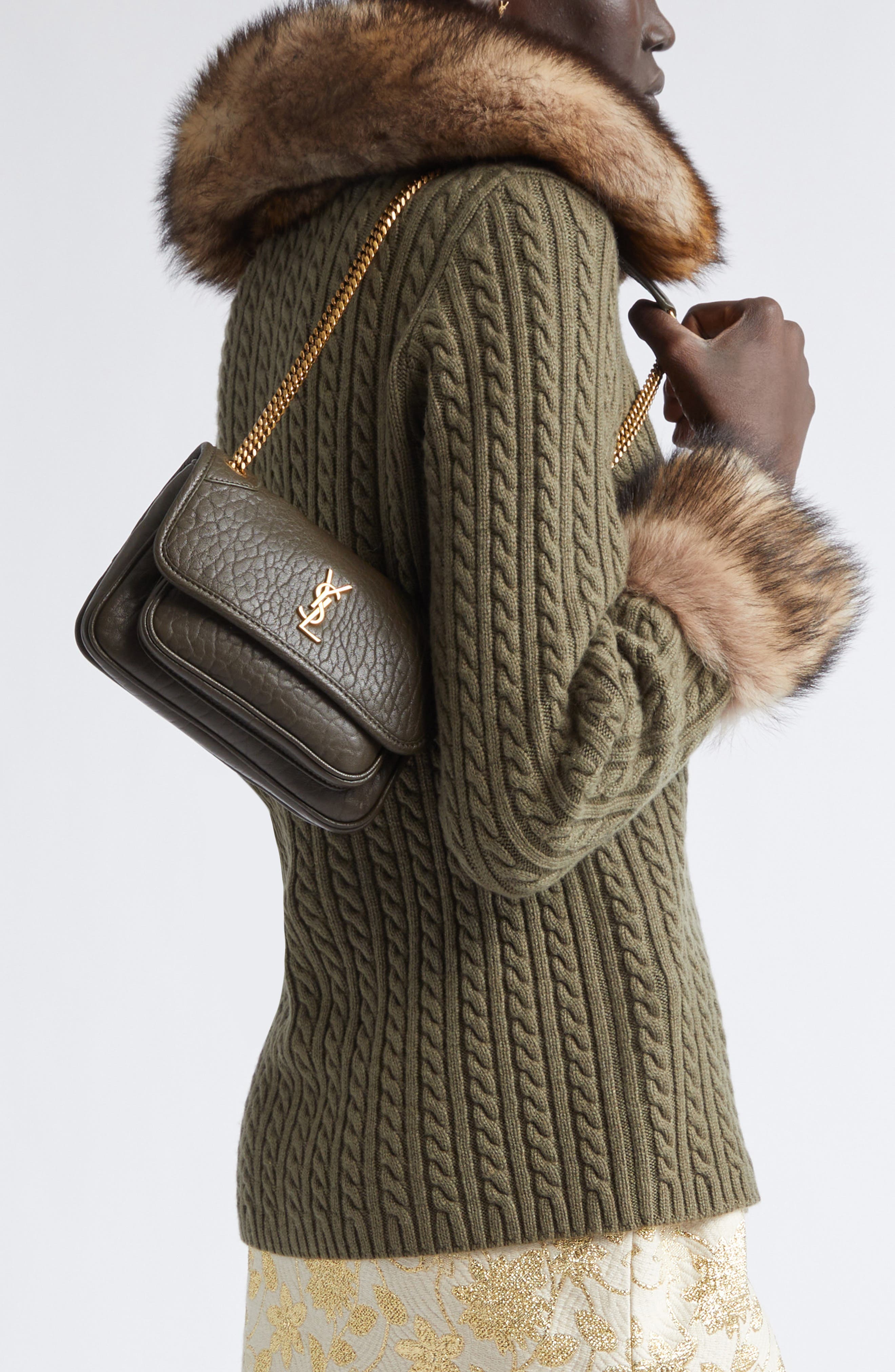 Mini Niki Leather Shoulder Bag, Alternate, color, LIGHT MUSK