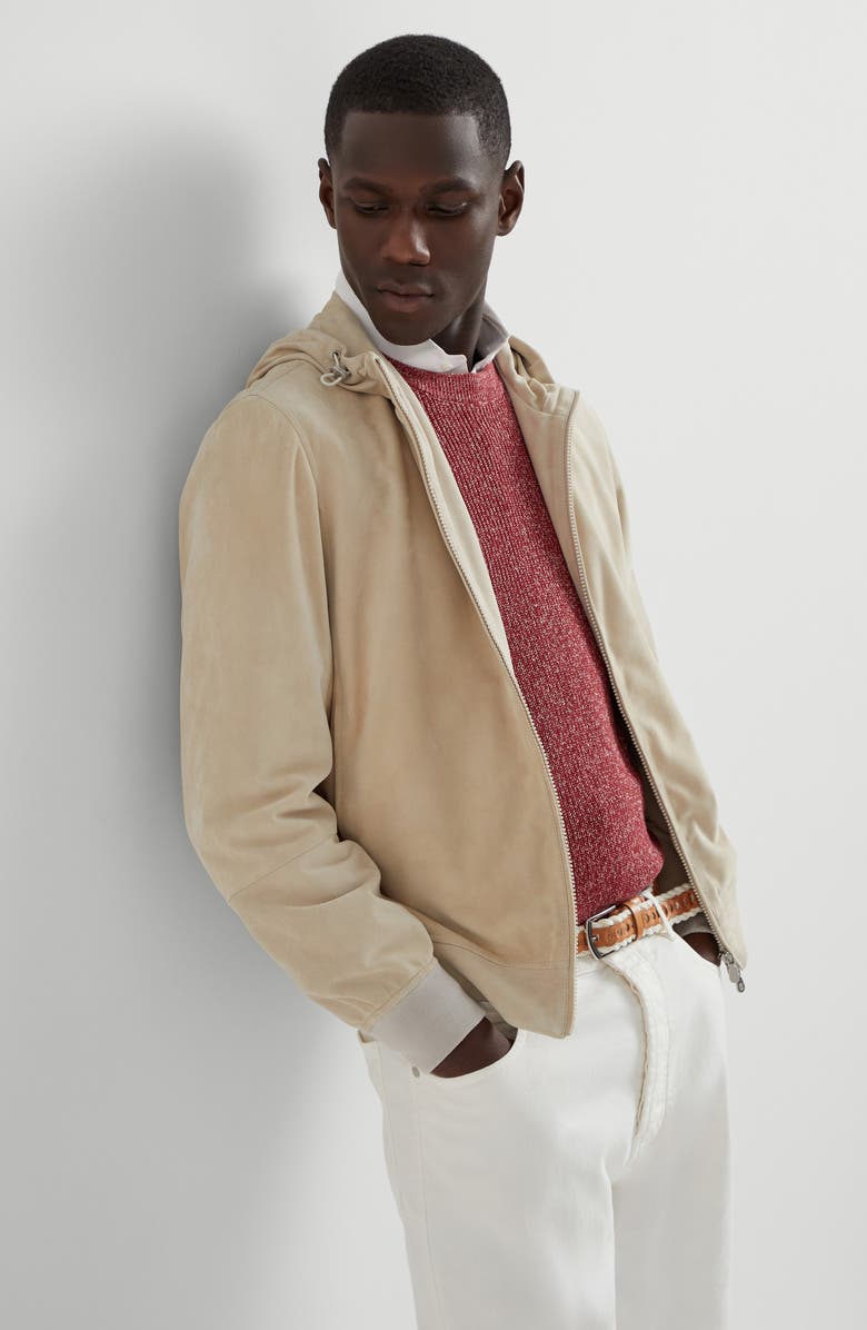 Brunello Cucinelli Sweatshirt with hood and zipper, Alternate, color,