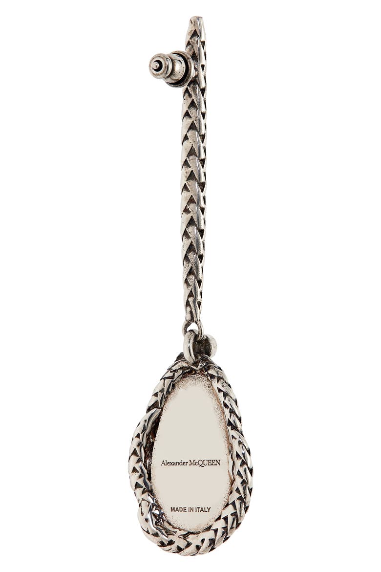 Alexander McQueen Imitation Pearl Drop Earrings, Alternate, color, CYSTAL