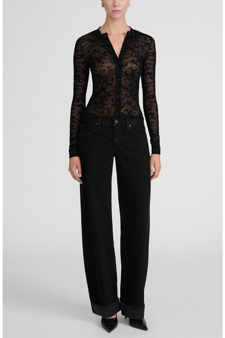 The Lace Burnout Top, Alternate, color, BLACK