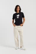 Chinti & Parker Cotton Snoopy Embroidered T-Shirt
