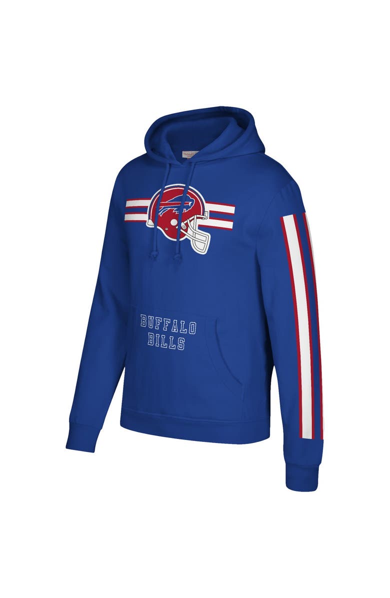Mitchell & Ness Men's Mitchell & Ness Royal Buffalo Bills Three Stripe Pullover Hoodie, Alternate, color, 