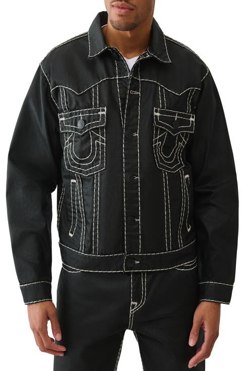 Super T Oversize Coated Denim Jacket