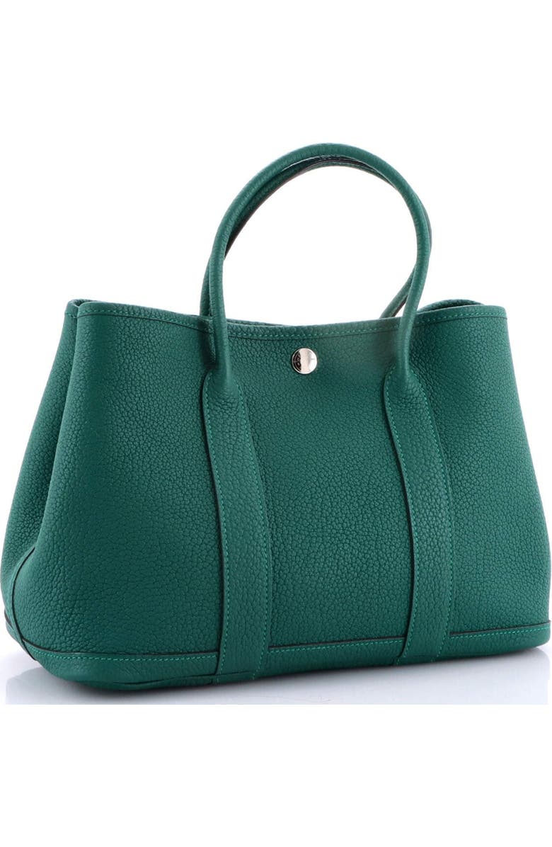 Pre-Owned Hermes Garden Party Tote Leather 30, Alternate, color, Malachite