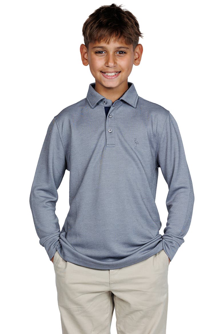 Kids' Modal Blend Polo, Main, color, MELANGE GREY