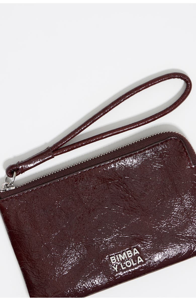 Bimba y Lola Small Leather Coin Purse, Alternate, color, Chestnut