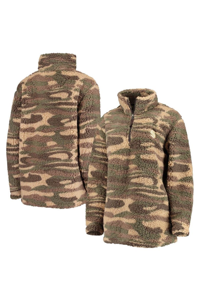 Women's G-III Sports by Carl Banks Camo Seattle Kraken Sherpa Quarter-Zip Jacket, Main, color, Camo