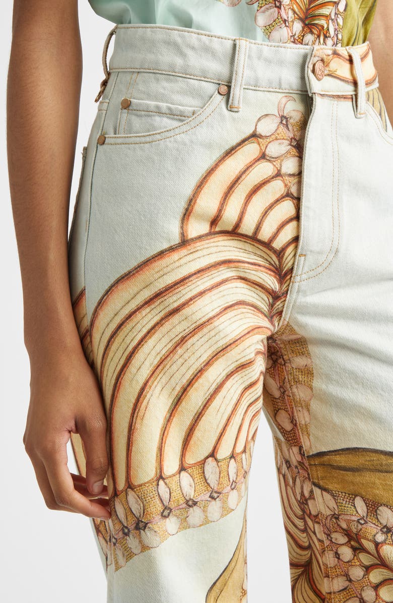 Ulla Johnson The Willow Wide Leg Jeans, Alternate, color, Water Blossoms