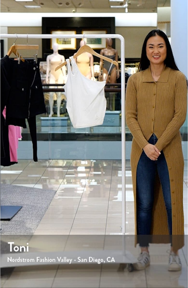 One-Shoulder Cutout Rib Tank Top, sales video thumbnail