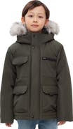 Rokka&Rolla Kids' Parka Coat with Detachable Trim