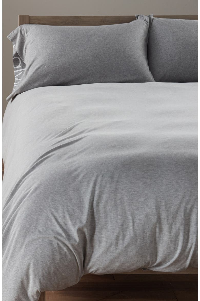 Calvin Klein Modern Cotton Collection Cotton & Modal Duvet Cover, Main, color, GREY
