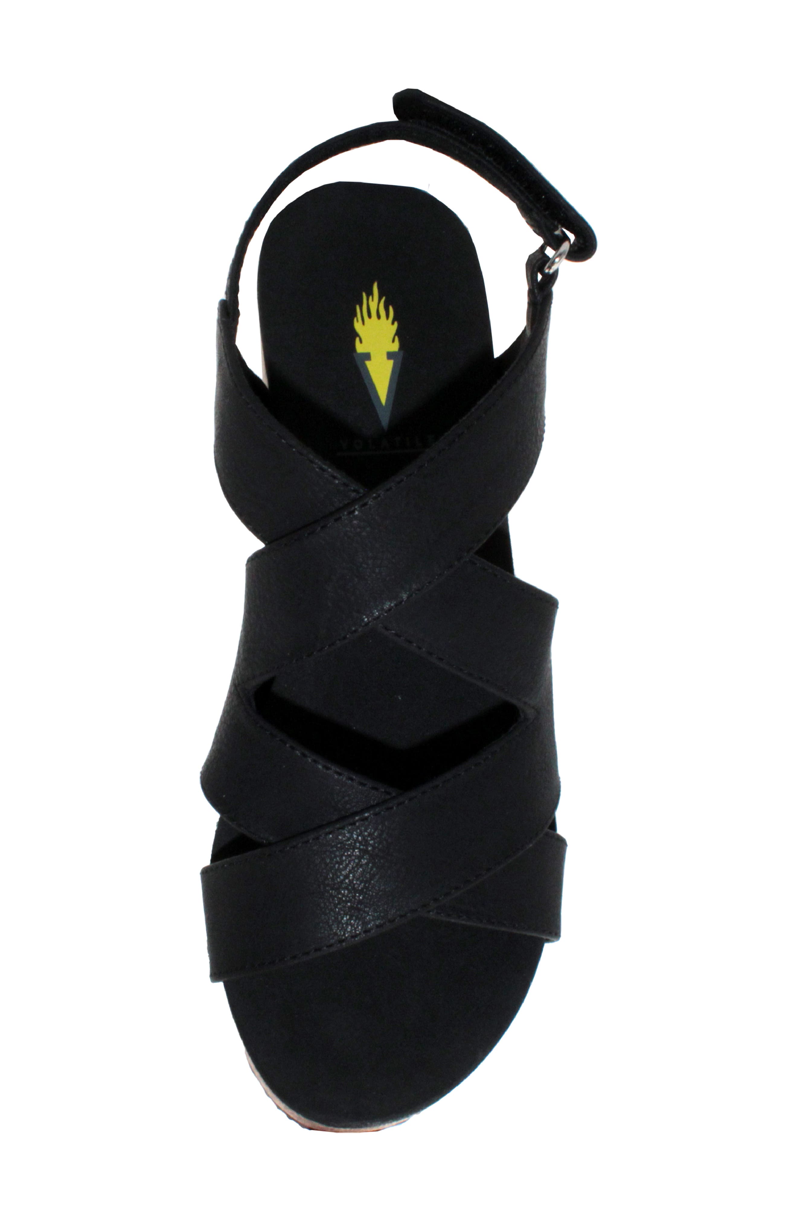 Volatile Tory Crisscross Wedge Sandal, Alternate, color, 