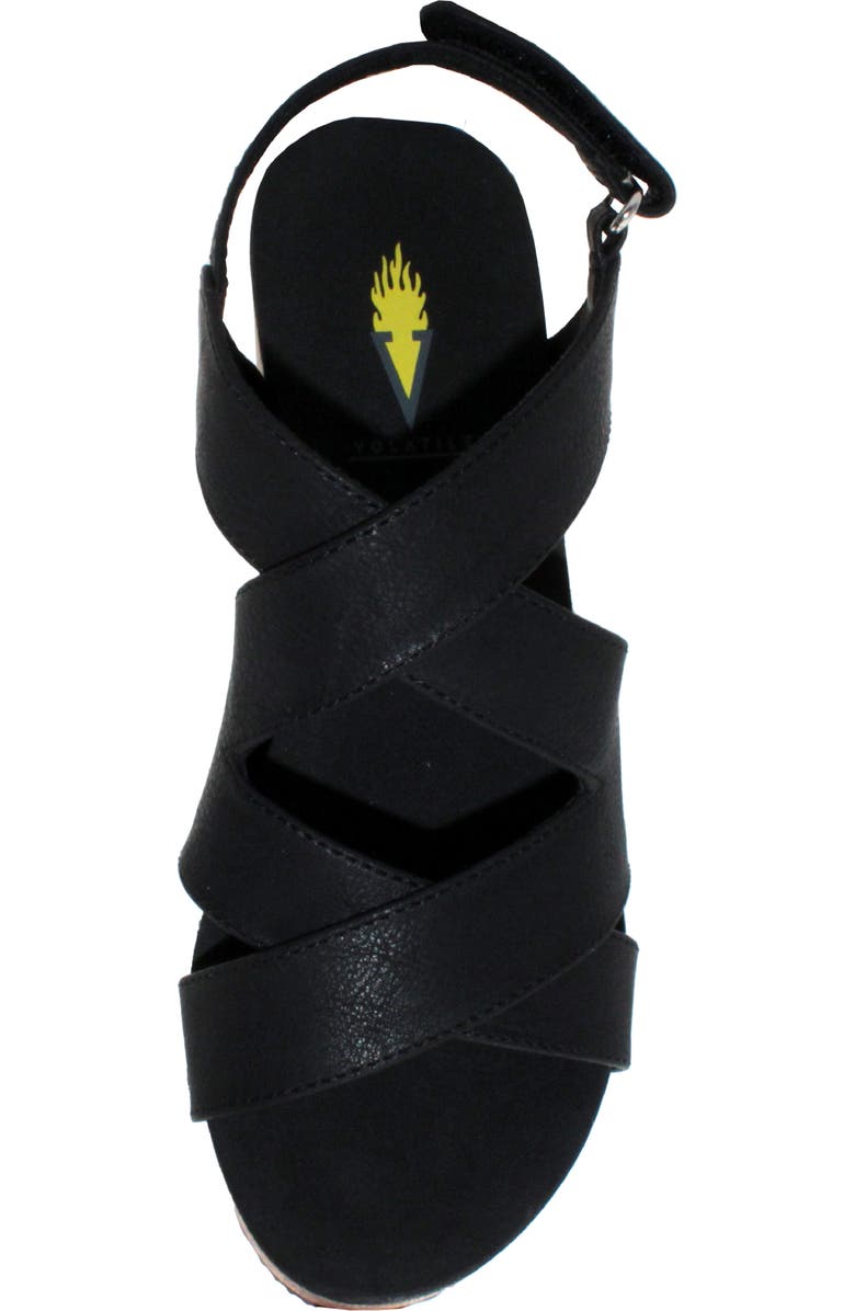 Volatile Tory Crisscross Wedge Sandal, Alternate, color,