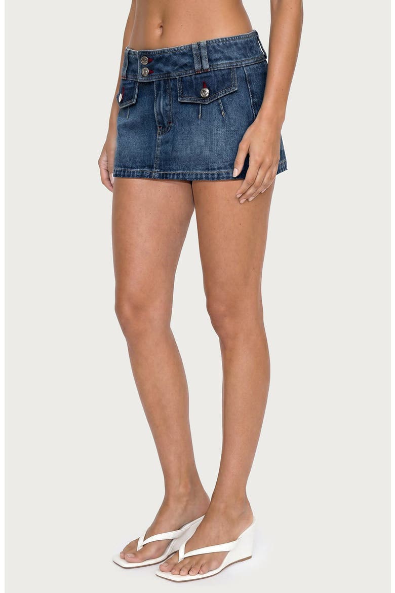 Rae Denim Miniskort, Alternate, color, MEDIUM-BLUE