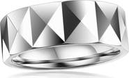 Metallo Men's Faceted Tungsten Ring
