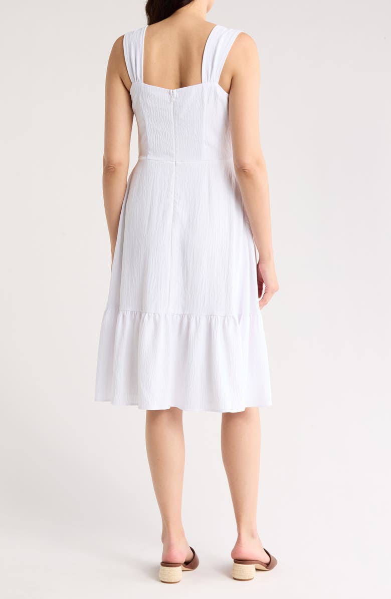 Eliza J Button Front A-Line Midi Dress, Alternate, color, 