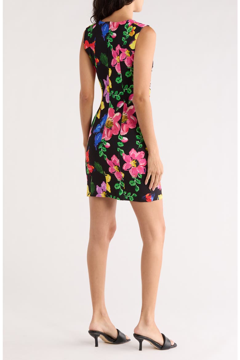 Floral Sleeveless Sheath Dress, Alternate, color, BLACK