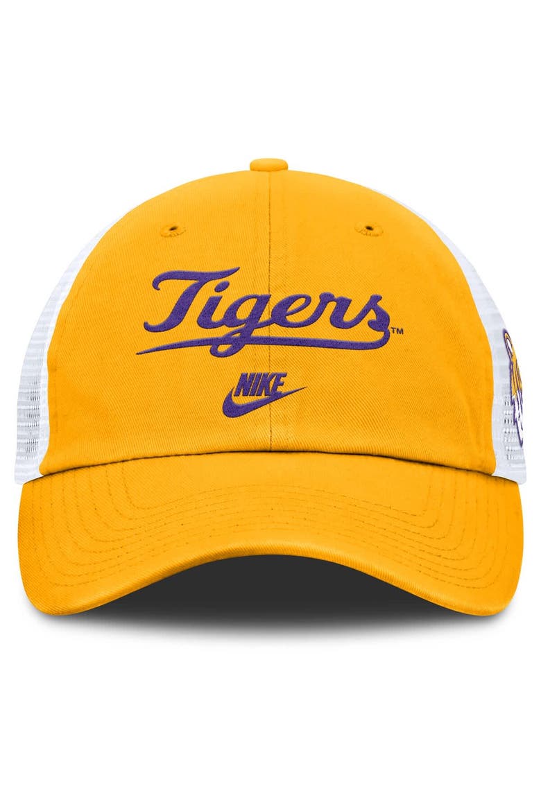 Men's Nike Gold LSU Tigers Club Legacy Adjustable Trucker Hat, Alternate, color, Gold