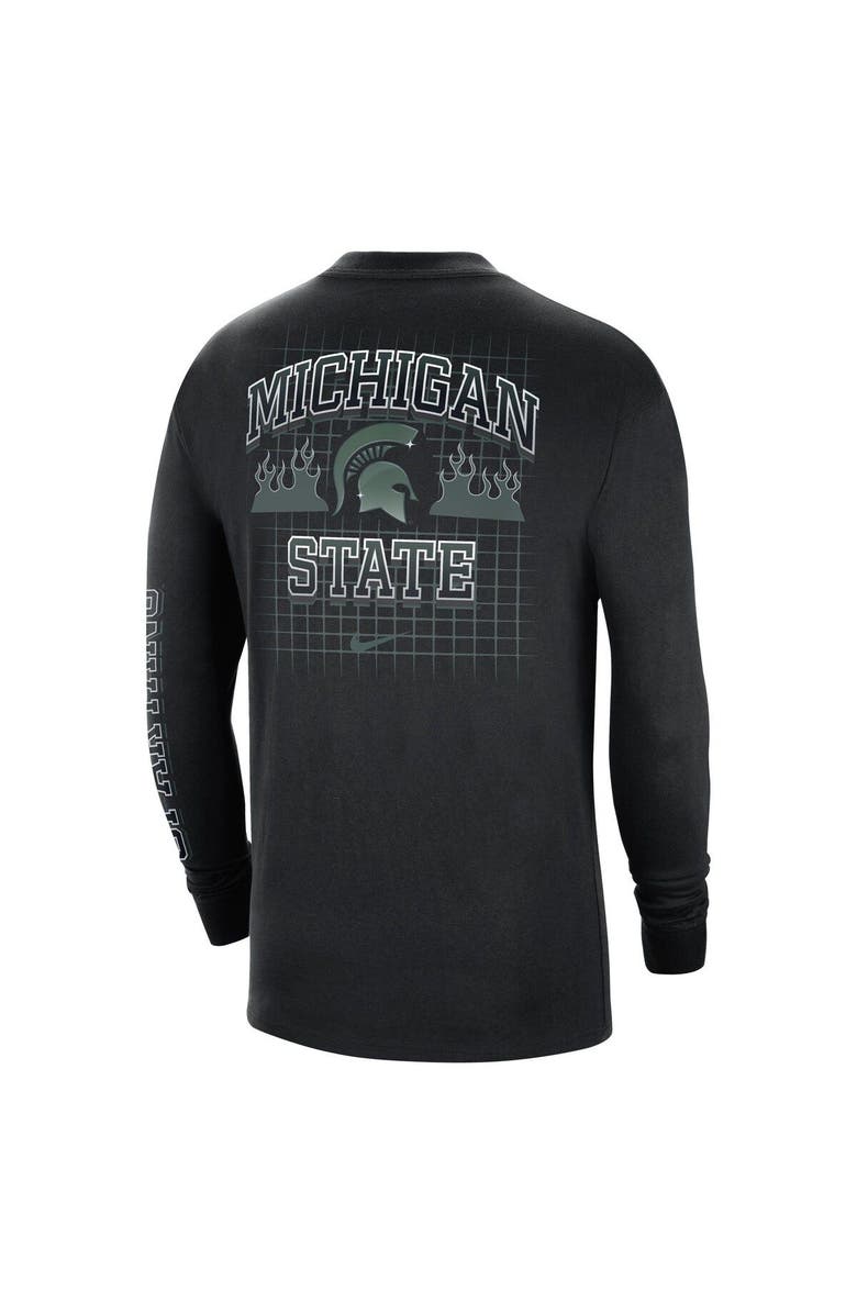 Nike Men's Nike Black Michigan State Spartans Tour Max 90 Long Sleeve T-Shirt, Alternate, color, Black