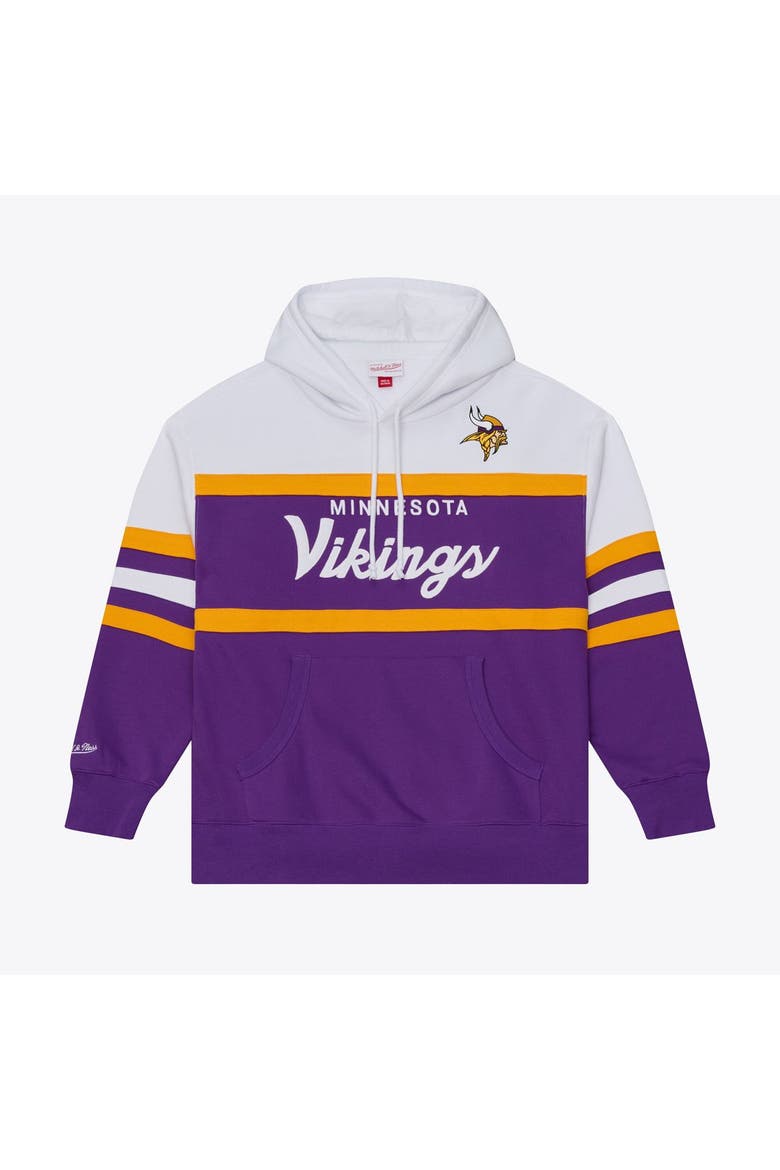 Men's Mitchell & Ness  Purple Minnesota Vikings Head Coach Hoodie, Main, color, Purple