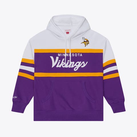 Men's Mitchell & Ness  Purple Minnesota Vikings Head Coach Hoodie