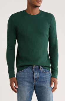 Crewneck Cotton Thermal Sweater