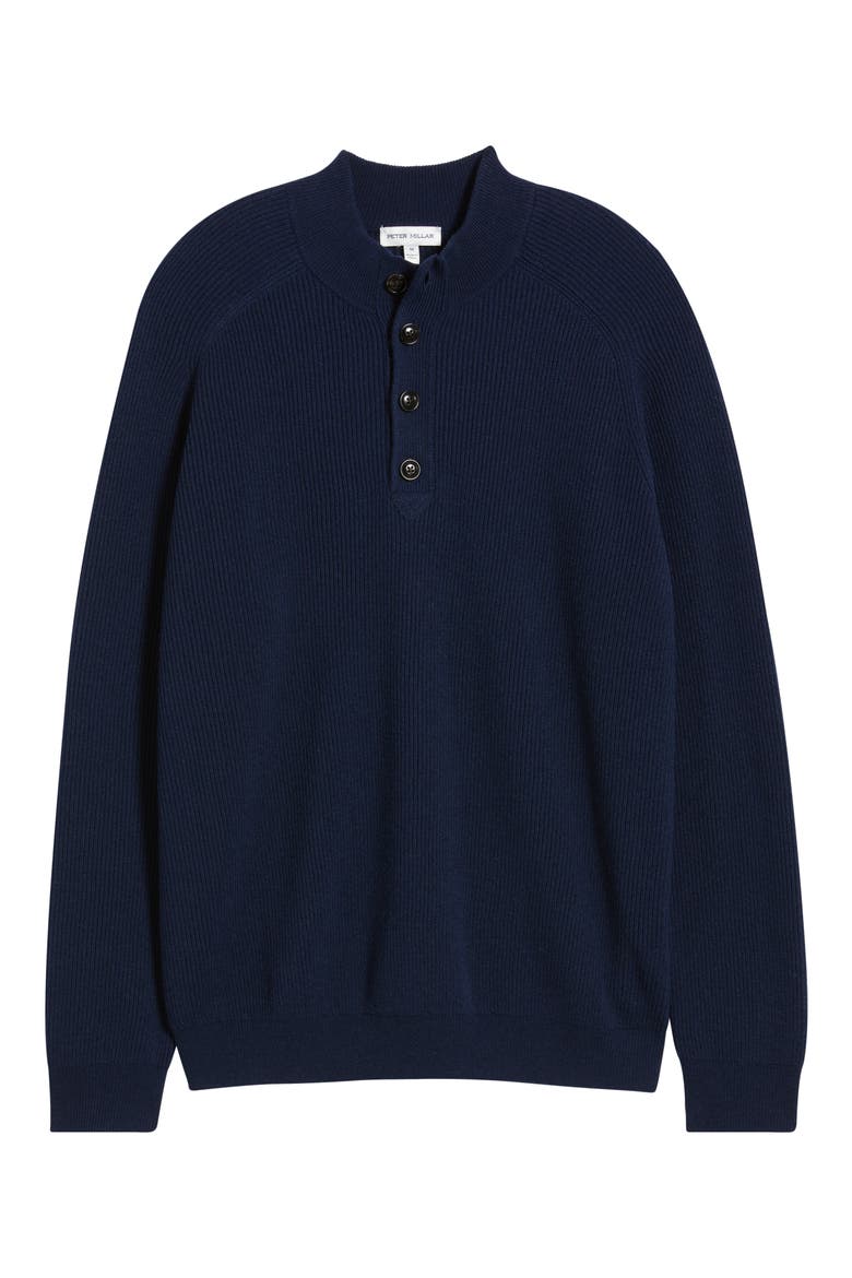 Brant Merino Wool & Cashmere Mock Neck Sweater, Alternate, color, NAVY