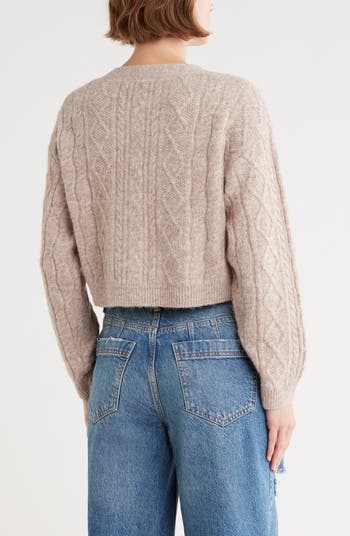 Cable Crop Cardigan